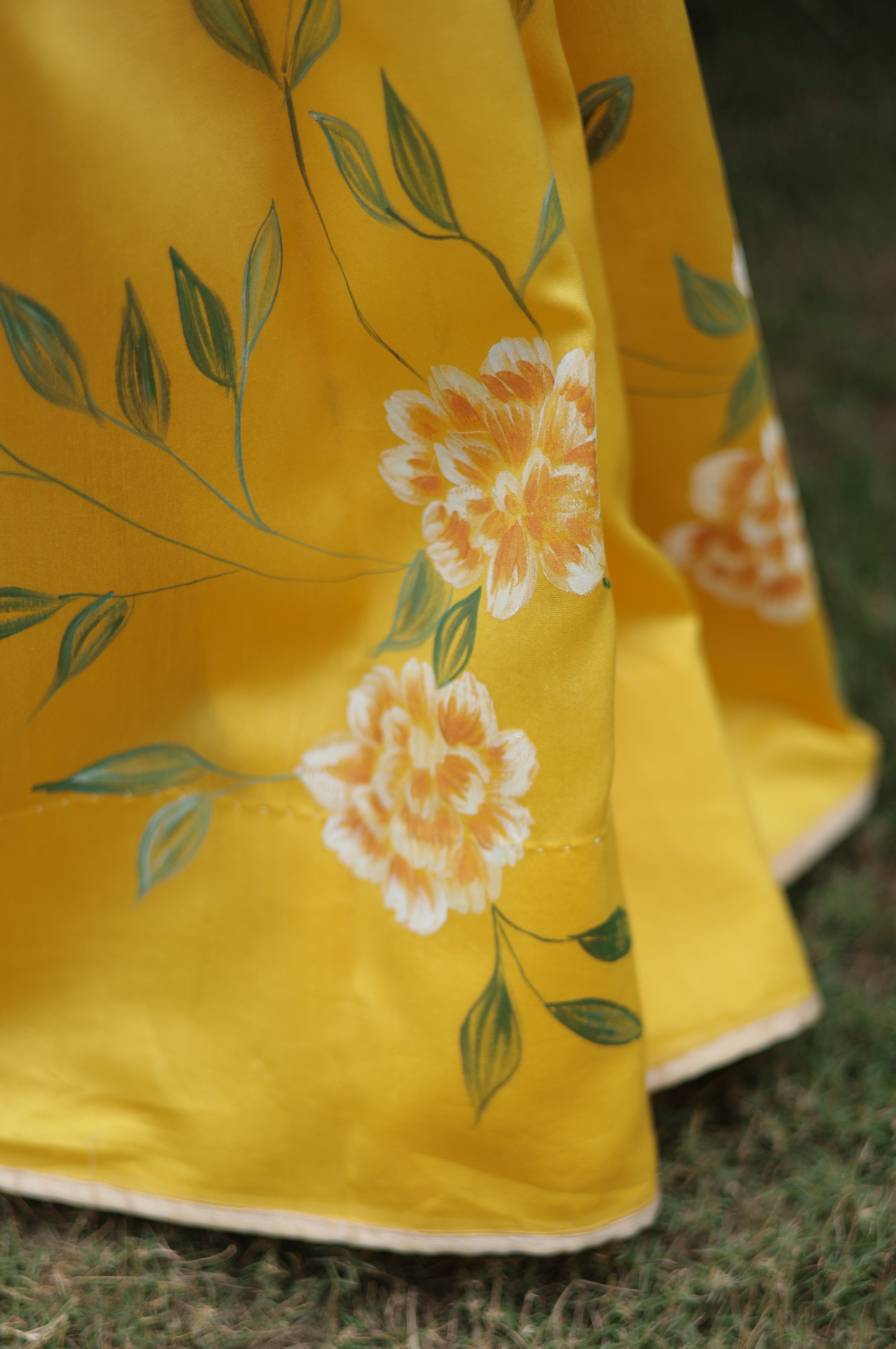 Actor Sagarika Ghatge in our Yellow Chanderi-Silk Saree