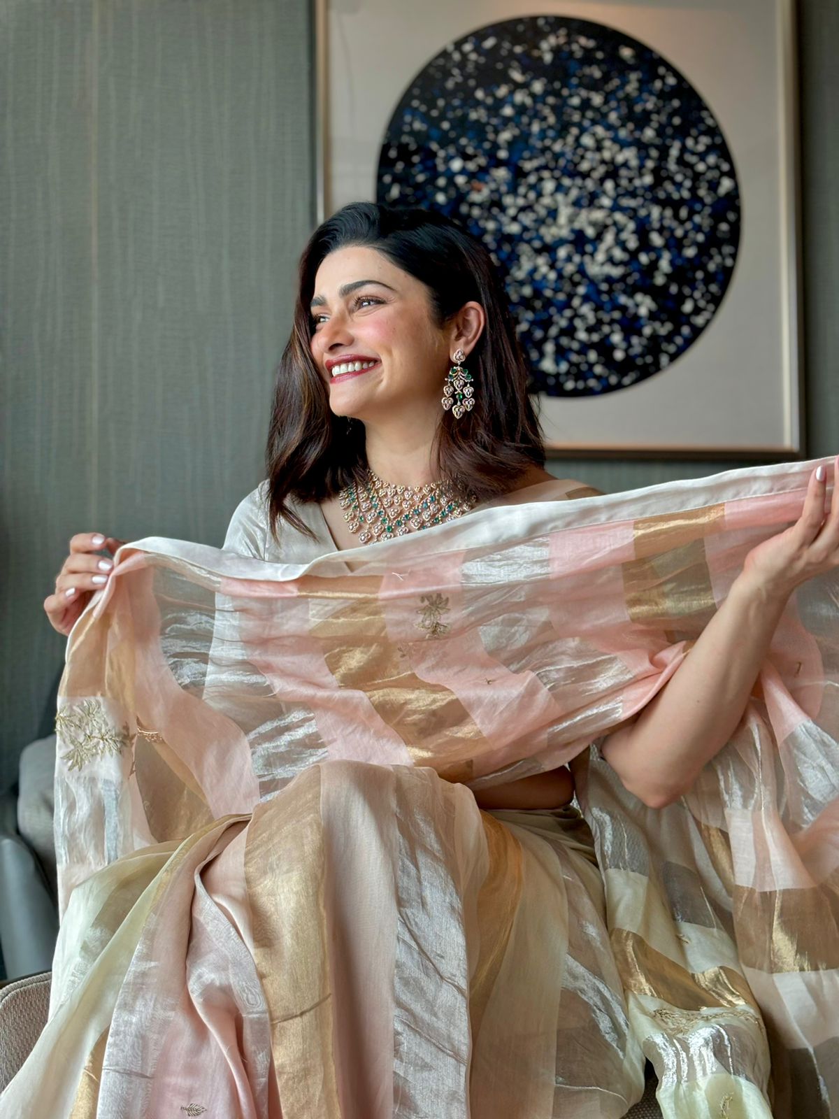 Actor Prachi Desai in our Tarini Saree