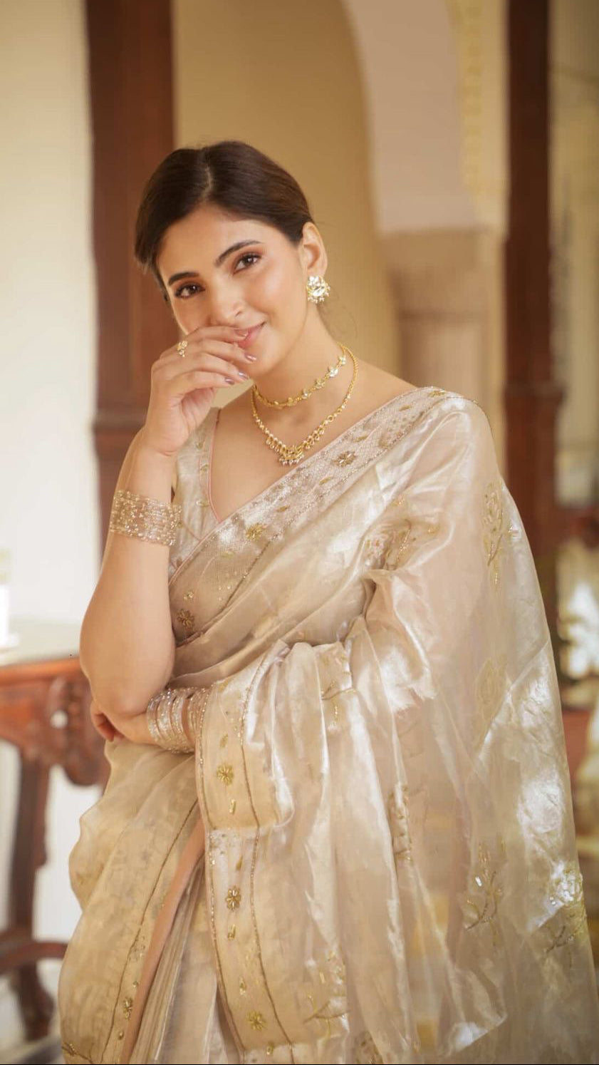 Actor Shivani Raghuvanshi in our Silk-Organza Saree