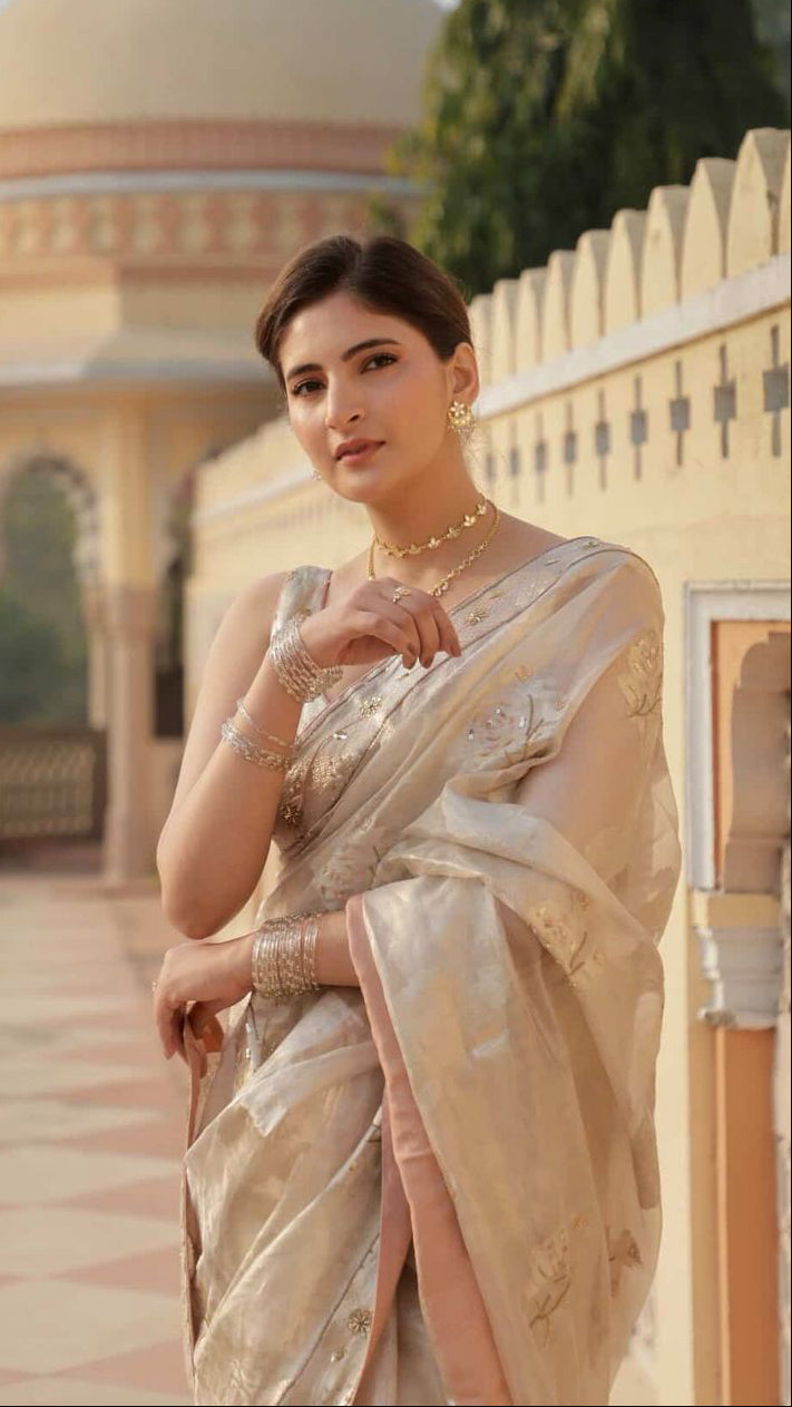 Actor Shivani Raghuvanshi in our Silk-Organza Saree