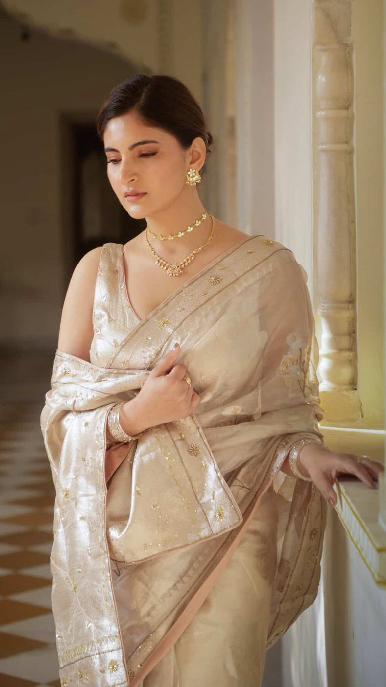 Actor Shivani Raghuvanshi in our Silk-Organza Saree