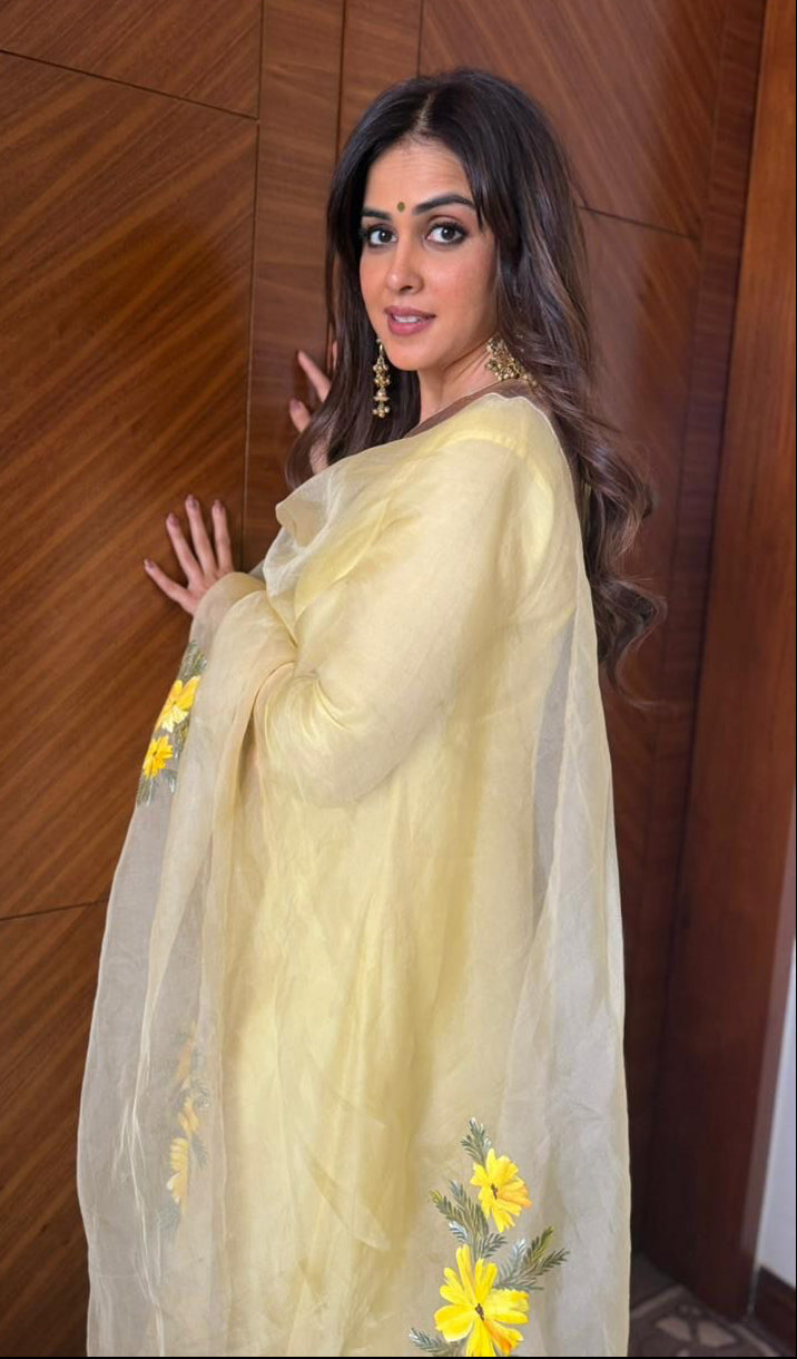 Actor Genelia Deshmukh in our Modal Silk Kurta