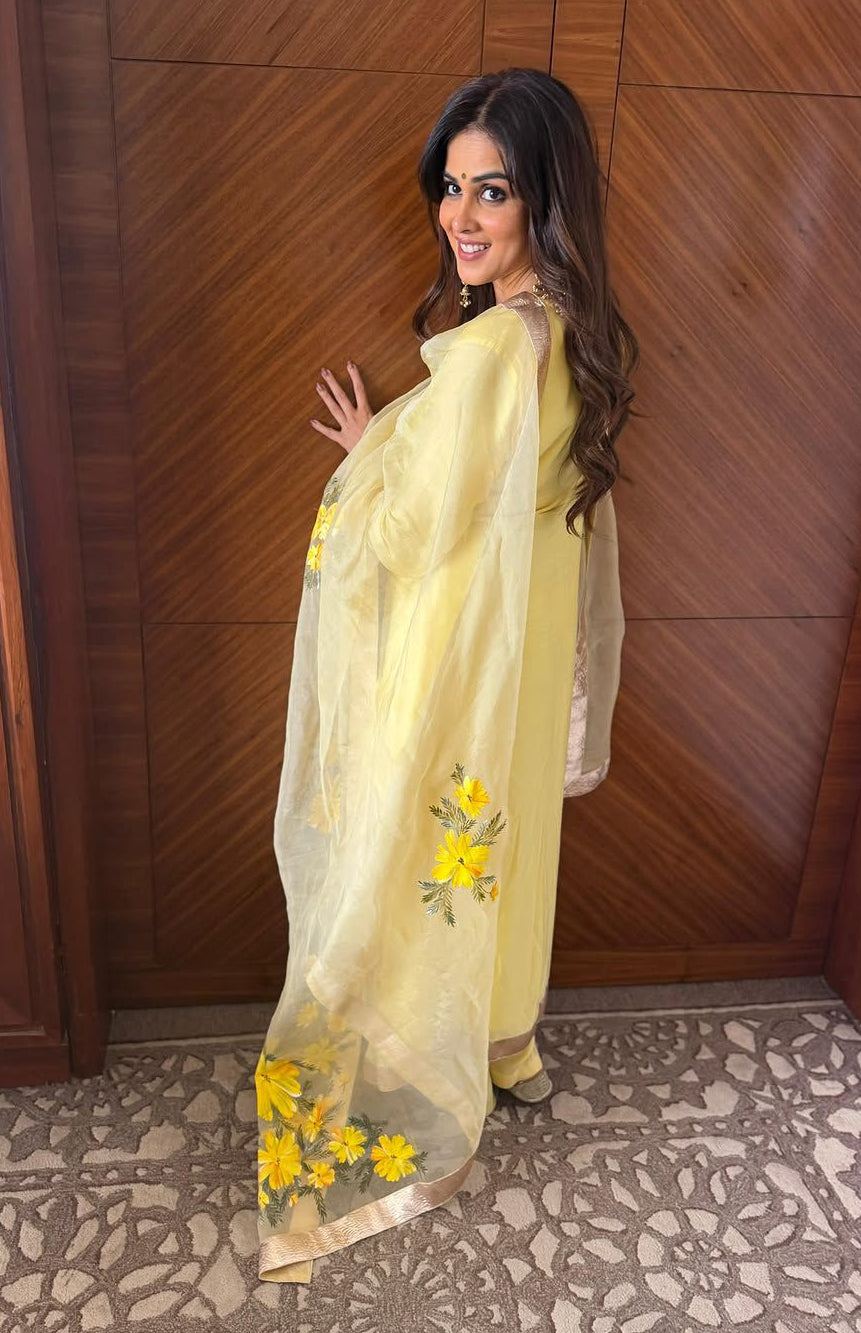 Actor Genelia Deshmukh in our Modal Silk Kurta
