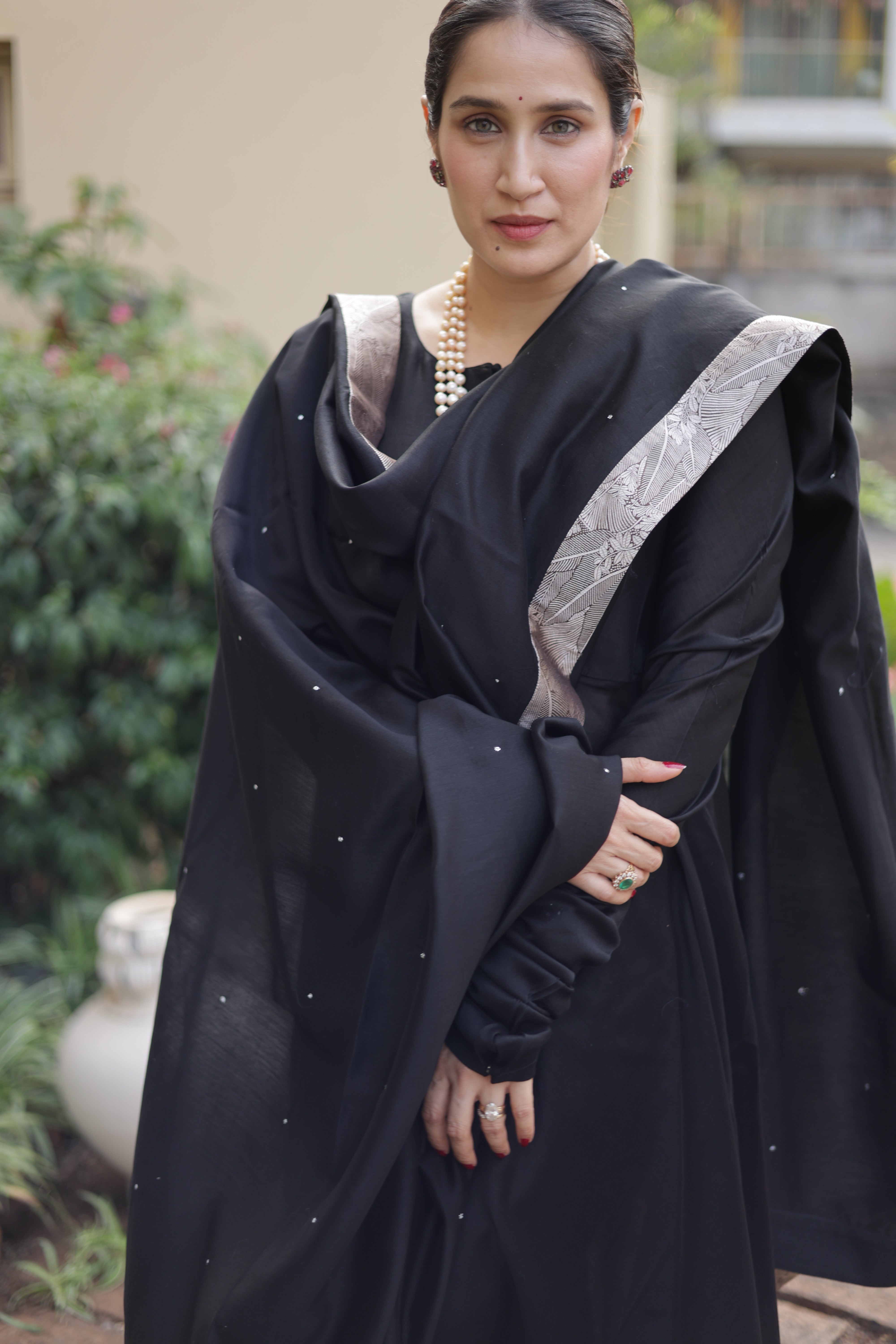 Actor Sagarika Z Ghatge in our Regal Black Anarkali