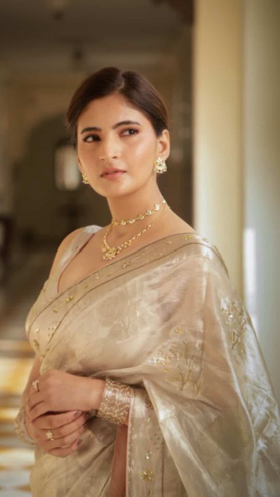 Actor Shivani Raghuvanshi in our Silk-Organza Saree